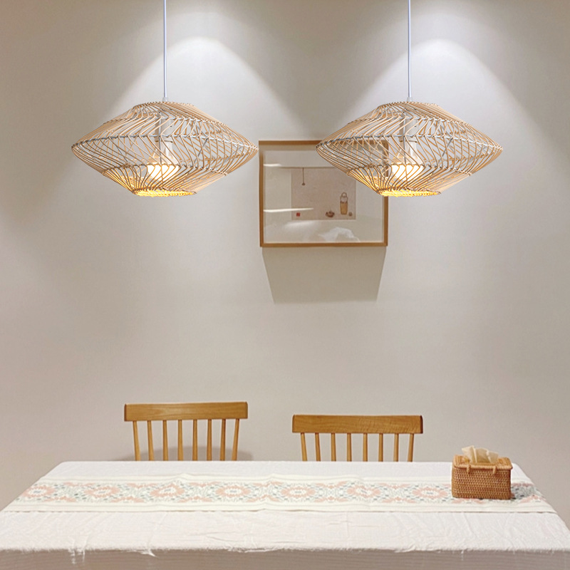 Chino creativo bambú linterna Casa de Té restaurante olla caliente restaurante local restaurante B & B pastoral retro lámpara de Bambú