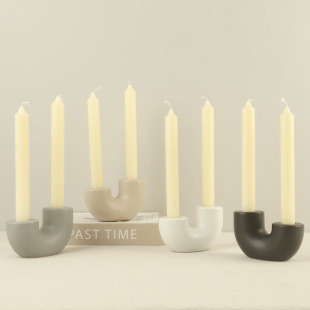 European Style Simple Ceramic Small Candle Holder Home Daily Hotel Decorative Ceramic Desktop Candle Holder Ceramic Candle Holder