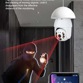 300W跨境涂鸦智能无线灯泡E27灯头wifi摄像头智能Камераled