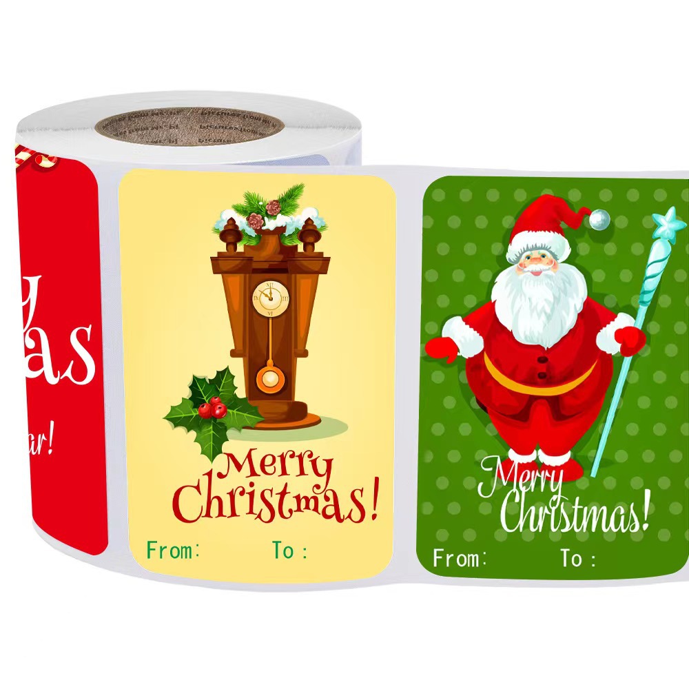 Fashion Christmas Holiday Decoration Gift Series Labels 250 Stickers/roll display picture 1