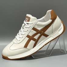 阿甘鞋男款秋季真皮百搭透气软底跑步鞋男士小白鞋经典休闲运动鞋