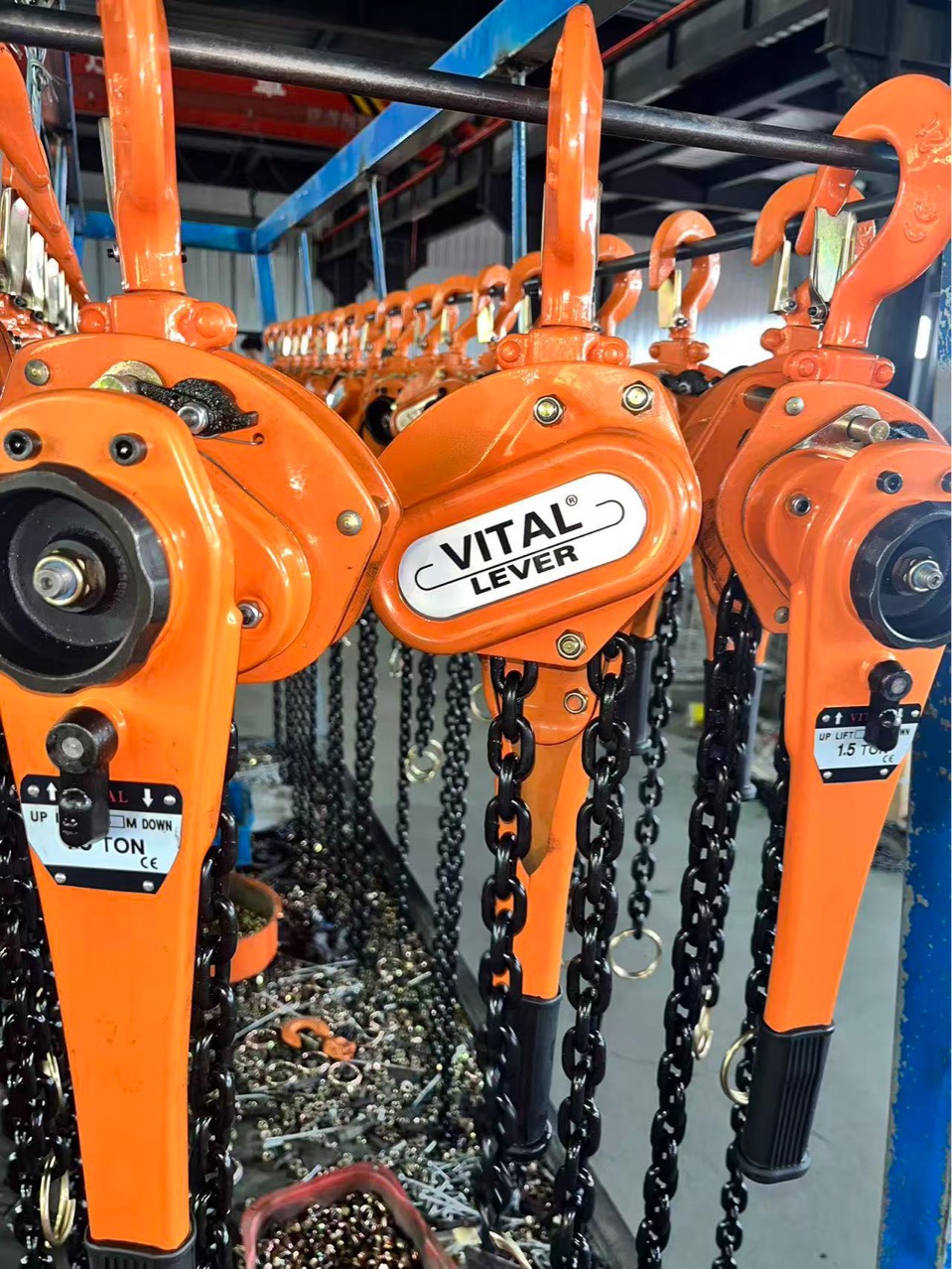 跨境河北工厂直供VL链条式手扳葫芦杠杆式链条滑轮1T2T3.2T*3M6米