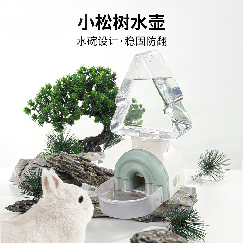 Bebedero de conejo, hervidor, alimentador automático, botella de agua vertical con bolas, lavabo anti-voltear, tazón, suministros de paisajismo para hámster