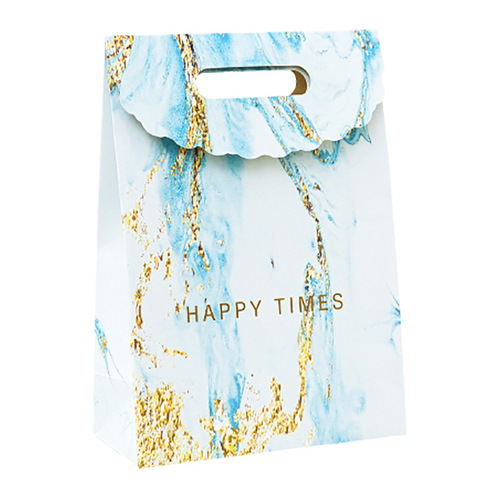 Nordic ins style marble gift bag hand bag hand paper bag teacher holiday gift bag clothing packaging bag