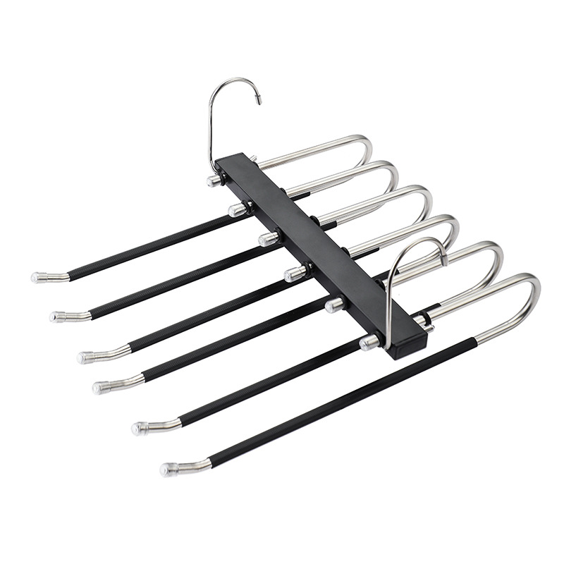 Perchas para pantalones plegables multifuncionales perchas para pantalones multicapa, perchas para pantalones mágicos para el hogar, perchas para pantalones de artefactos de almacenamiento de armario