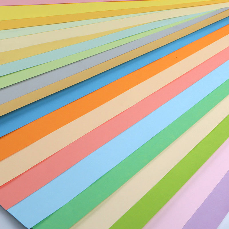 Papel de color Jizhou Papel de tarjeta de color Macaron completamente abierto Papel de creación de anillo de jardín de infantes Papel de fondo de hoja grande Papel de libro de color