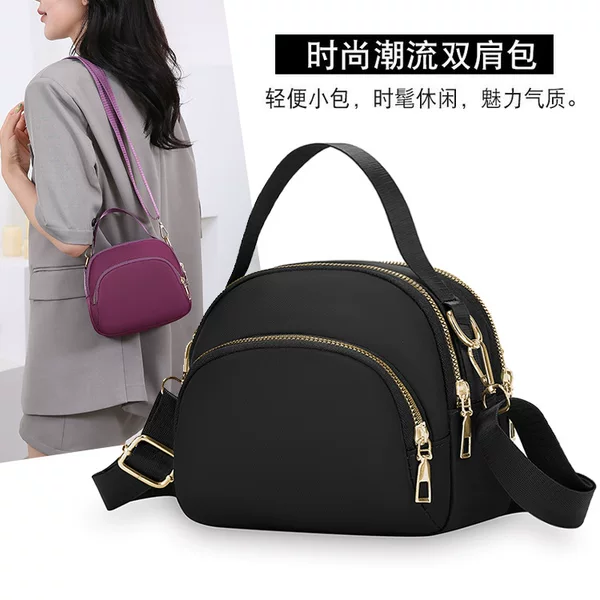 Cross-border Crossbody Bag Women's 2024 New Fashionable Simple Solid Color Lightweight Portable Shoulder Bag Outdoor Commuter Women's Bag