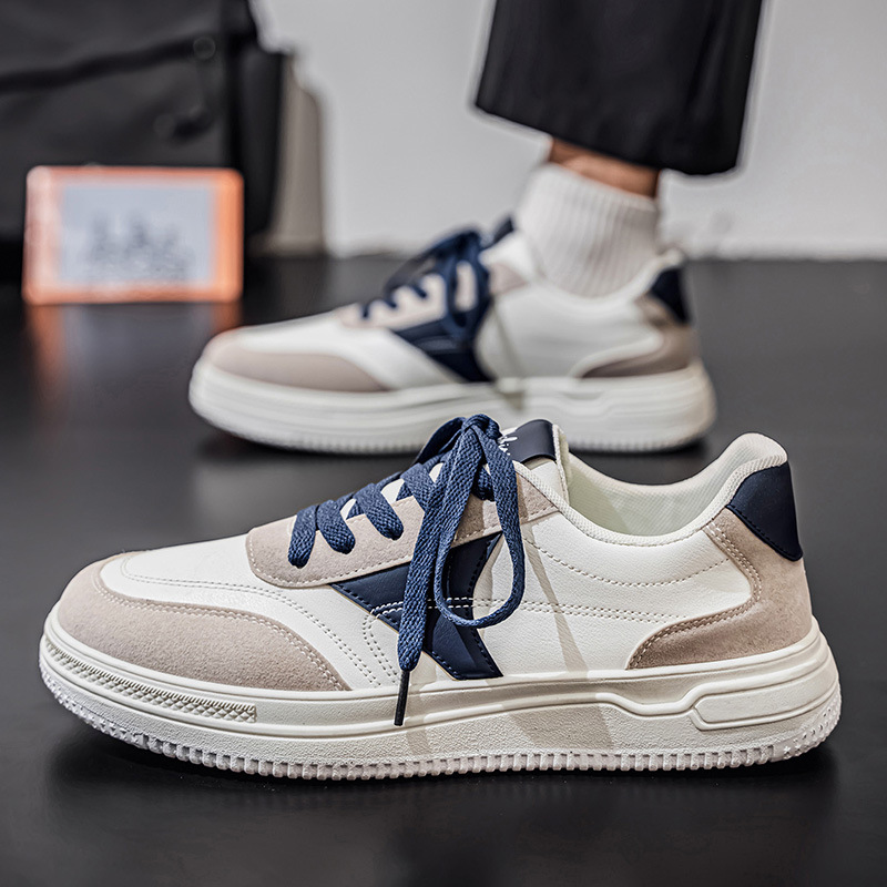 Zapatos de hombre nuevos 2025 deportes casuales de verano coreanos tendencia versátil nicho suave para hombres zapatos de skate de altura baja