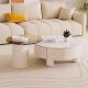 French Cream Style Coffee Table Light Luxury Minimalist Living Room Rock Plate Coffee Table Modern Small Apartment Storage Nordic Round Combination