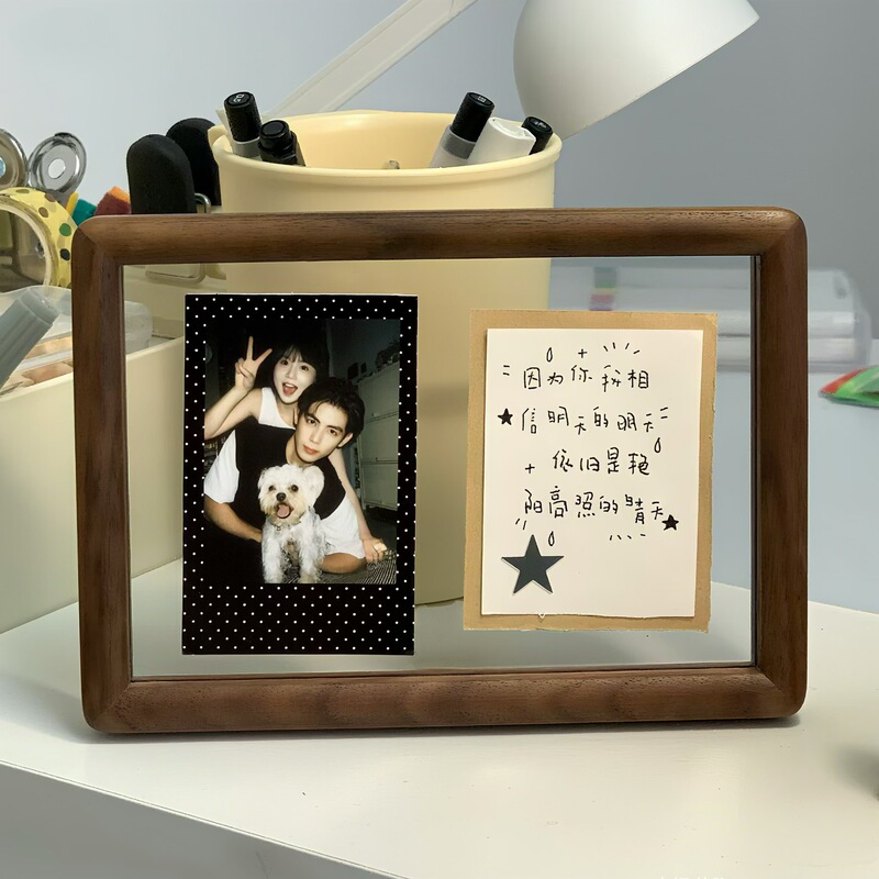 Valentine's Day Polaroid Walnut Photo Frame Photo Ornaments DIY Material Package for Couples Anniversary Holiday Gifts