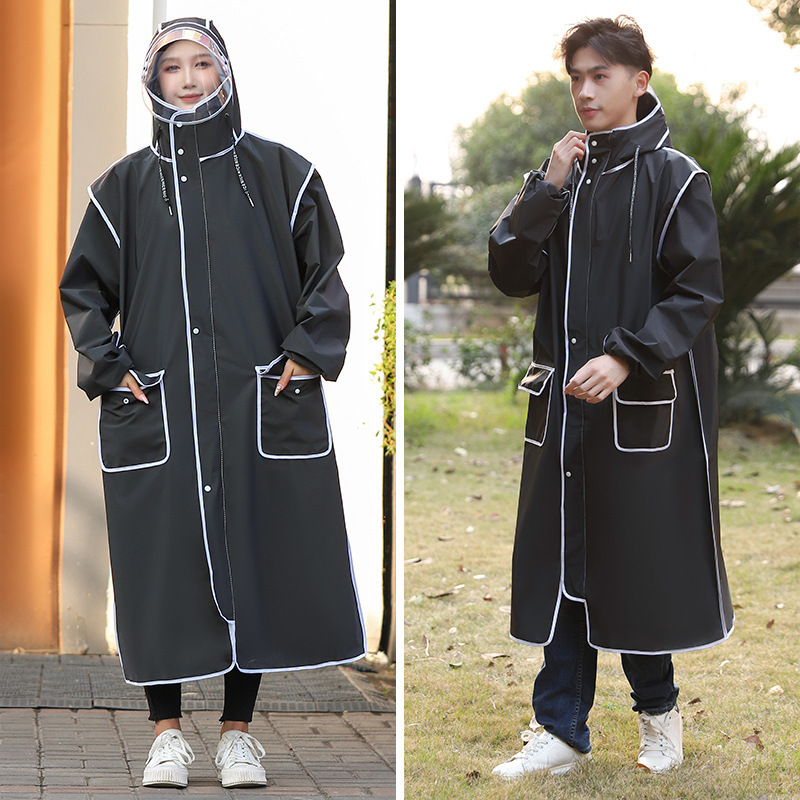 Eva Adult Raincoat Explosion-Proof Raincoat Enlarged and Thickeneded Raincoat Bicycle Electric Vehicle Raincoat Male and Female College Students