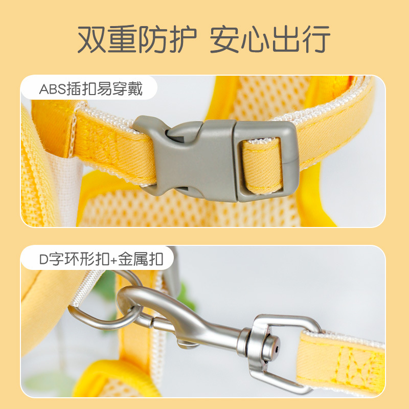 Nueva correa de perro pequeño perro anti-Romper gato Correa perro auto-mochila oso de peluche gato pecho Correa