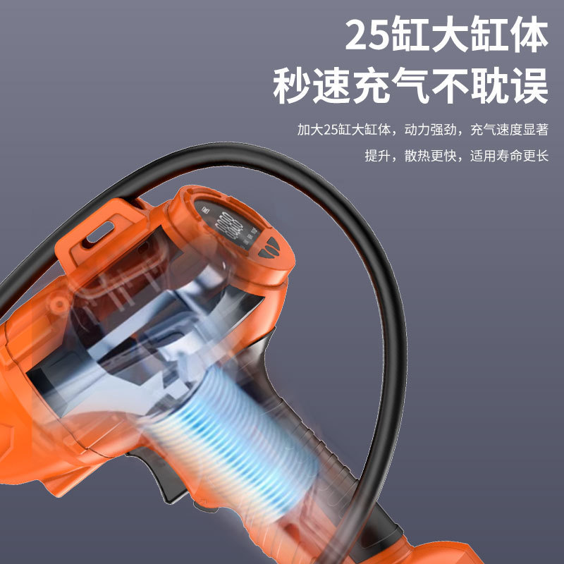 国境を越えた人気の21Vリチウム電池車用エアポンプインフレータブルポンプデジタルディスプレイデュアル電源DeWaltマキタミルウォーキーインターフェース|undefined