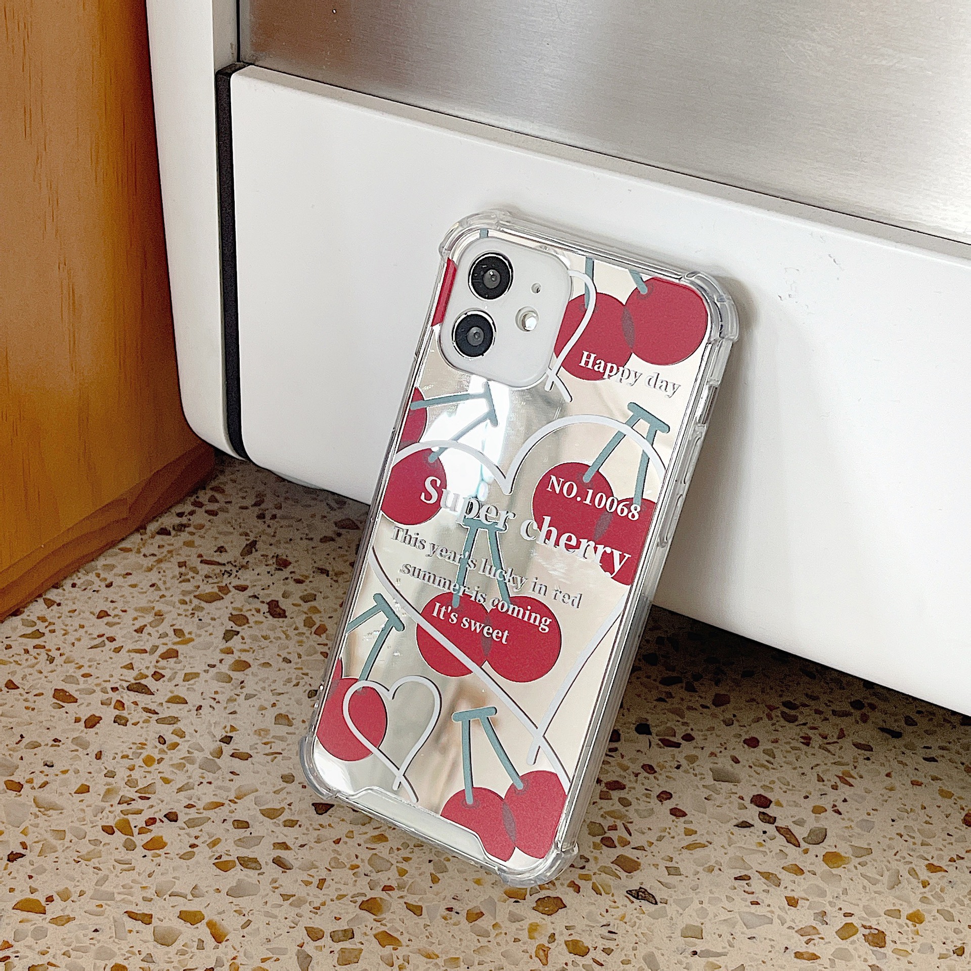 40g Weight Huawei, Xiaomi, iPhone Applicable Brands Phone Cases Classification tpu Material Cherry Pattern Sweet, Simple Style Style Painted Craft Tpu Cherry Painted Sweet Simple Style Phone Cases Phone Accessories 3