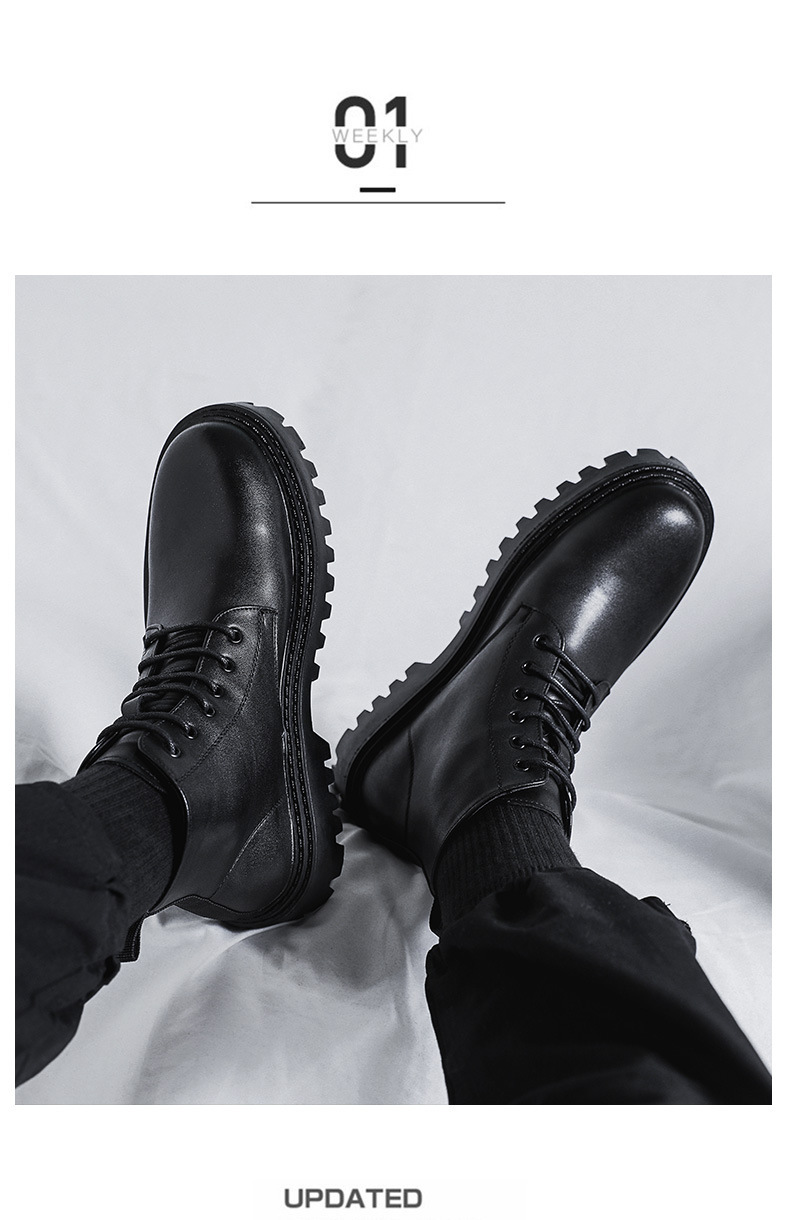 Internet Beliebte Martin-Stiefel für Herren, High-Top, trendige Frühlings- und Herbstschuhe im britischen Retro-Stil, mittelhohe Lederschuhe, erhöhte schwarze Lederstiefel_voghion.com