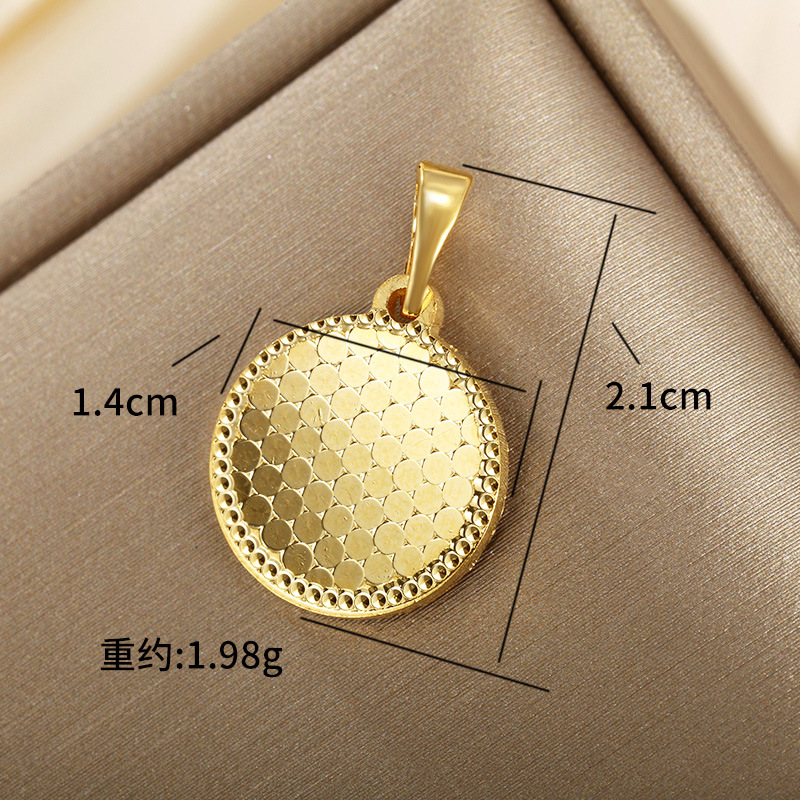 Xupar espejo de la joyería de panal geométrico redondo colgante collar de las mujeres de la moda de lujo ligero nicho colgante accesorios de la joyería