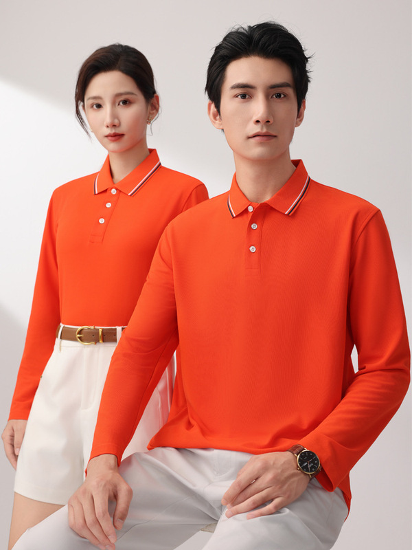 长袖POLO衫定制工作服印logo翻领T恤广告文化衫团队企业工衣秋冬|undefined