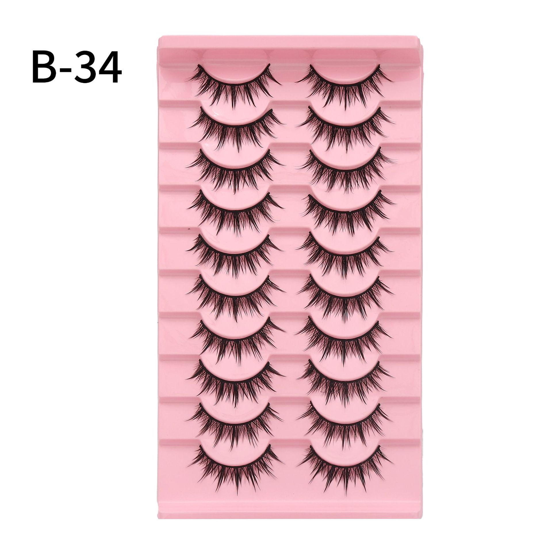 Pestañas postizas estilo cómic, pestañas de tira completa con base rígida, 5 pares, 10 pares, pestañas postizas de hada, pestañas rizadas estilo cómic