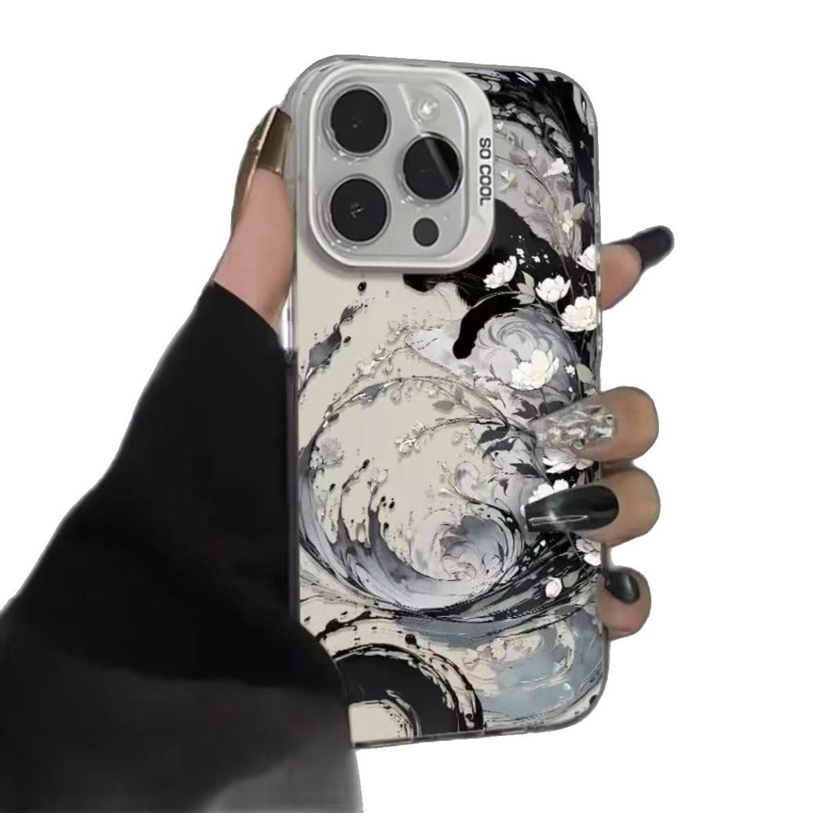 Nuevas olas europeas y americanas para iPhone 16 funda para teléfono móvil Apple 15promax/14 comercio exterior 13pro12 personalidad