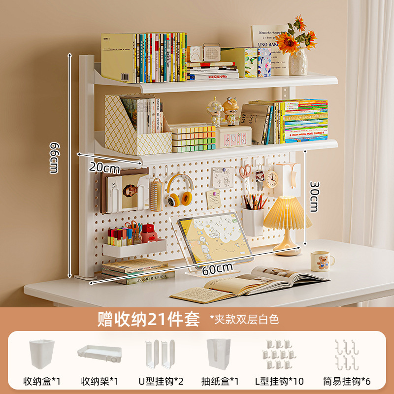 Estante de escritorio estante de escritorio estante de hierro forjado multicapa estante de exhibición para estudiantes