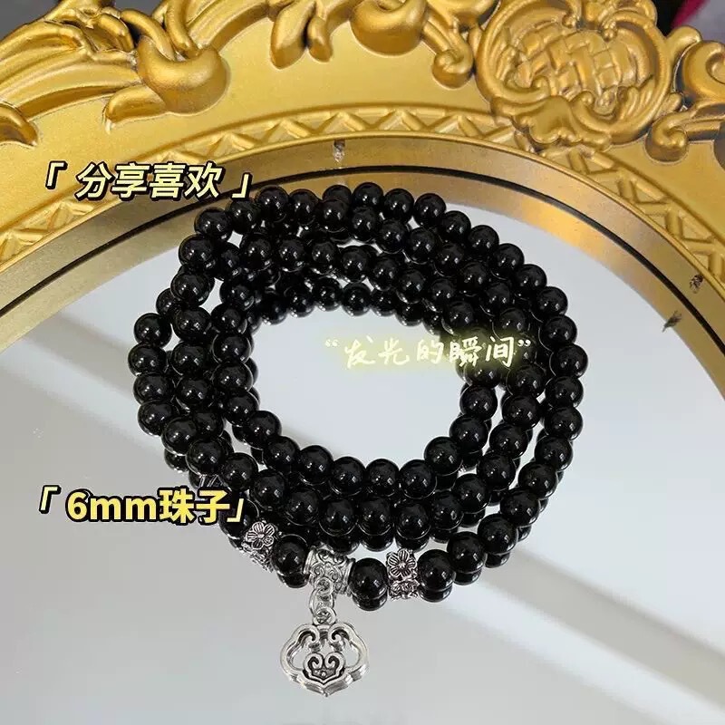 热销禅意古风蝴蝶结双层琉璃串珠手链女新中式超仙甜美简约学生闺|undefined