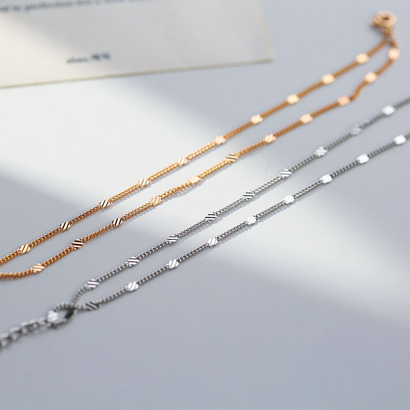 S925 plata esterlina tobillera cadena simple mujer verano ins nicho diseño alto sentido nueva luz lujo exquisito tobillera joyería