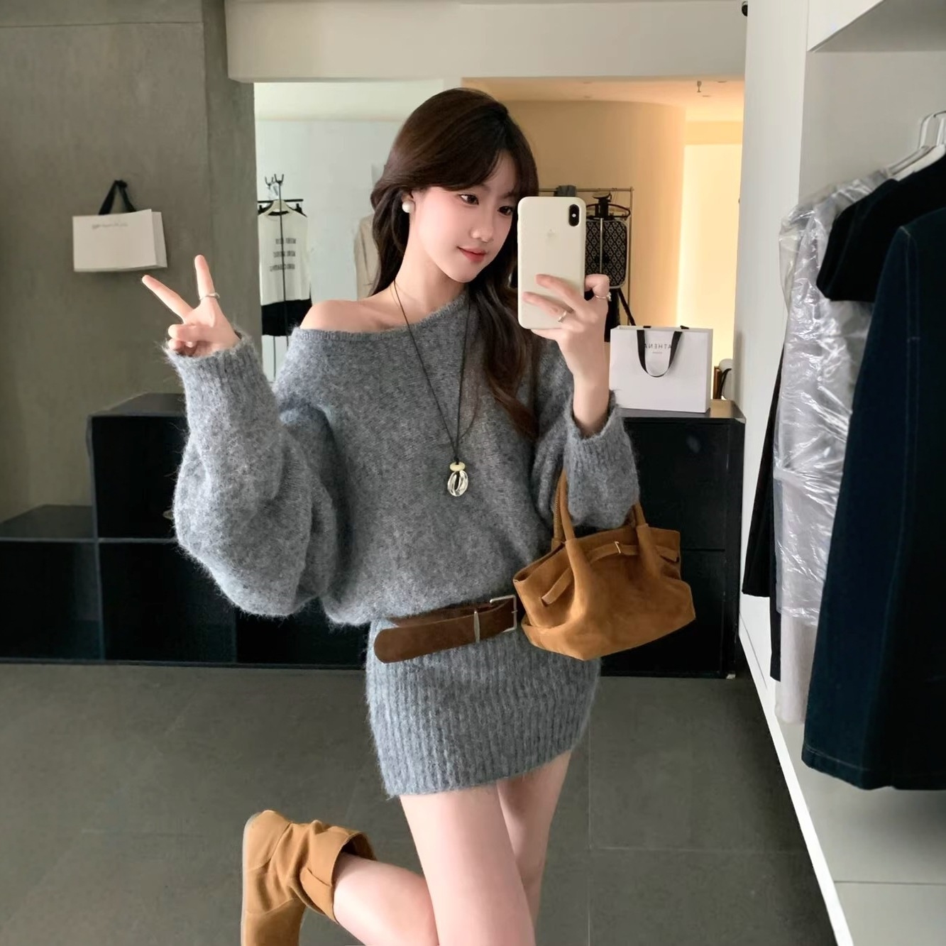 2025秋日系复古软糯毛衣女秋冬新款温柔慵懒风宽松套头针织衫上衣