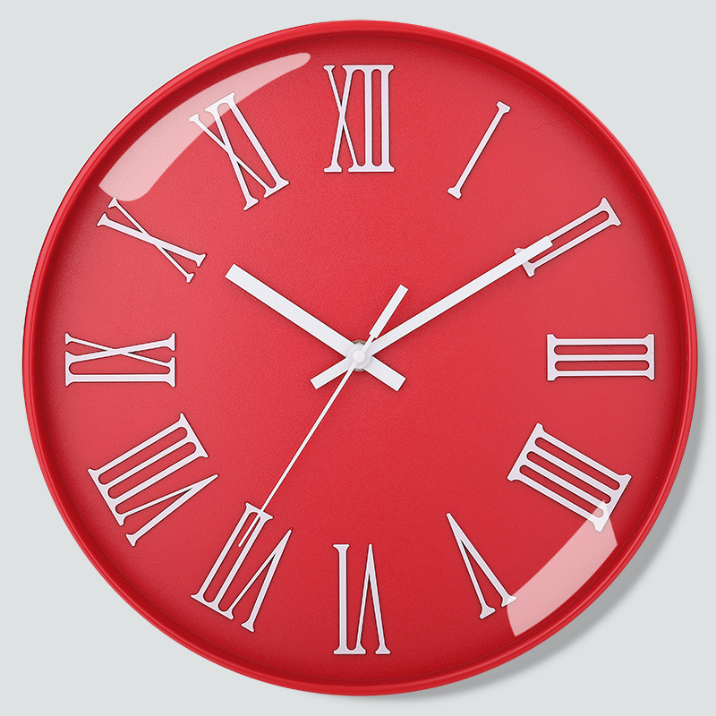 [12 pulgadas 30cm] Reloj de pared mudo moda creativa hogar sala de estar estéreo digital simple reloj al por mayor