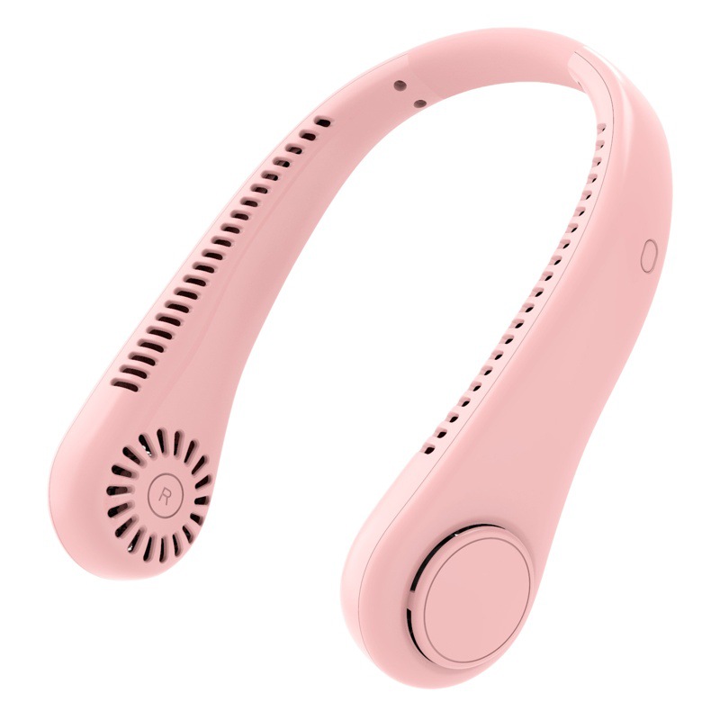 Selección estricta TikTok popular ventilador de cuello colgante mini ventilador portátil sin cuchilla mudo USB portátil de mano ventilador plegable