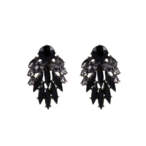 New European and American Cross-border Multi-layer Crystal Lightweight Luxury Earrings for Women, Simple and Elegant Ear Drops, Amazon eBay Best Seller