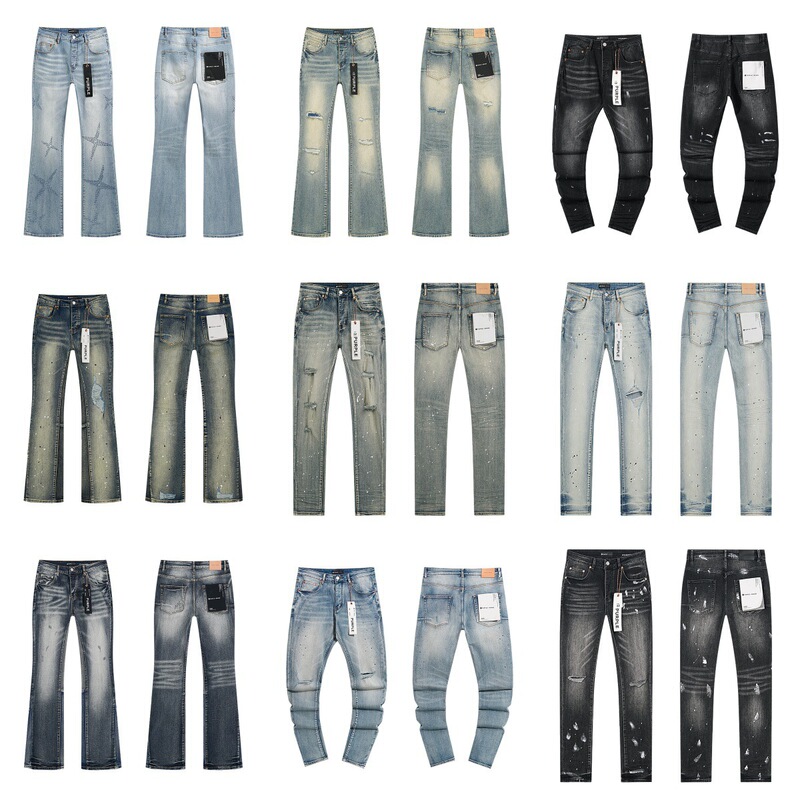 New foreign trade model, real shot, in stock, trendy high street casual ripped slim-fit unisex couple's washed micro-flared denim pants New foreign trade model, real shot, in stock, trendy high street casual ripped slim-fit unisex couple's washed micro-flared denim pants