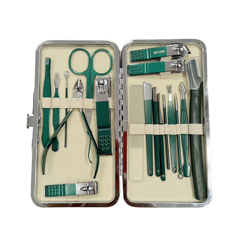 Nuevo set de cortaúñas transfronterizo, cortaúñas de alta calidad, set de 24 piezas, tijeras para uñas de uso doméstico, herramientas de manicura y pedicura