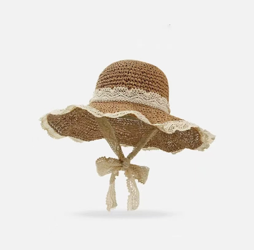 여행용 밀짚모자-카키