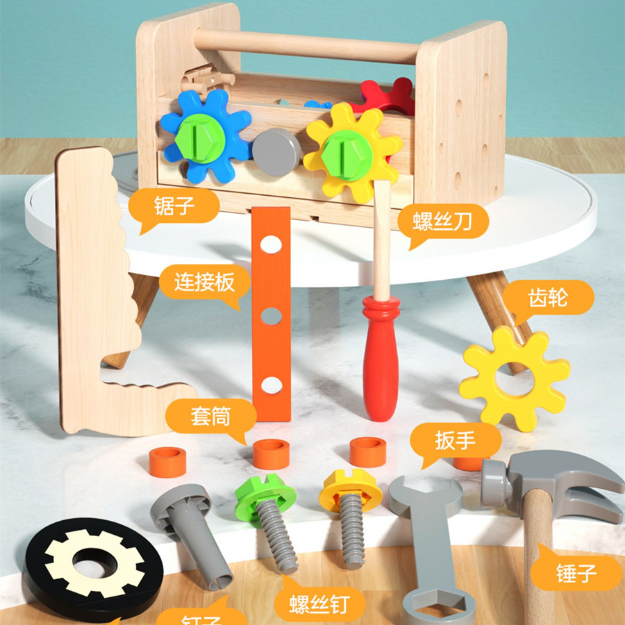 Simulación para niños reparación Caja de Herramientas giro tornillo montaje desmontaje ingeniería vehículo bebé manos-en la capacidad juguetes educativos