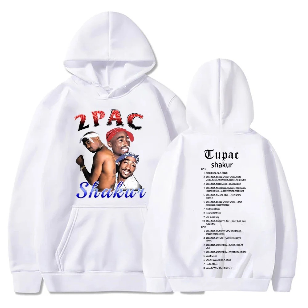 Tupac Hoodies 2pac Sweatshirts Rapper Printed Hoodie Setwear