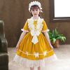 Dress, summer small princess costume, skirt, Lolita style, Korean style, suitable for teen, with short sleeve