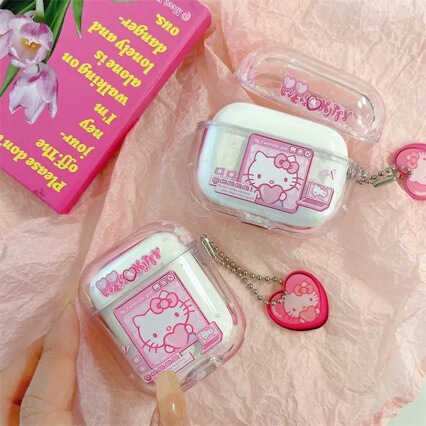 Pink Kt Cat Quicksand Airpods4 Protective Cover Apple Bluetooth Wireless Headphone Cover 2 Female 3 Hard Shell Pro2 Suitable Pink Kt Cat Quicksand Airpods4 Protective Cover Apple Bluetooth Wireless Headphone Cover 2 Female 3 Hard Shell Pro2 Suitable