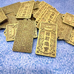 新款合金道家招财进宝平安仿铜八卦吊坠聚财钥匙扣挂件配件批发