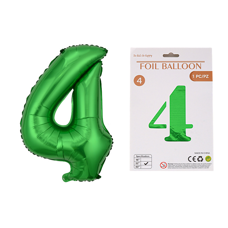 Globo de película de aluminio digital de 32 pulgadas, tarjeta de papel, tapa dura, paquete individual, cuerpo delgado, fiesta digital, globo decorativo flotante