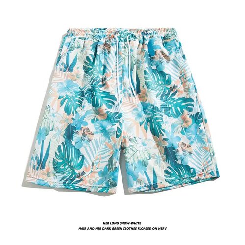 Hawaiian beach shorts, men's summer new quick-drying casual sweatpants, Sanya seaside vacation all-matching quarter pants