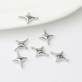 Korean fashion New electroplating simple star double hanging pendant accessories Diy handmade accessories accessories