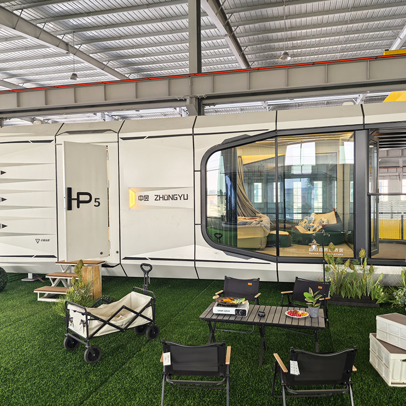 Cápsula espacial de alojamiento en línea al aire libre cápsula espacial de atracción turística cápsula móvil de habitación de contenedores de atracción de la cápsula