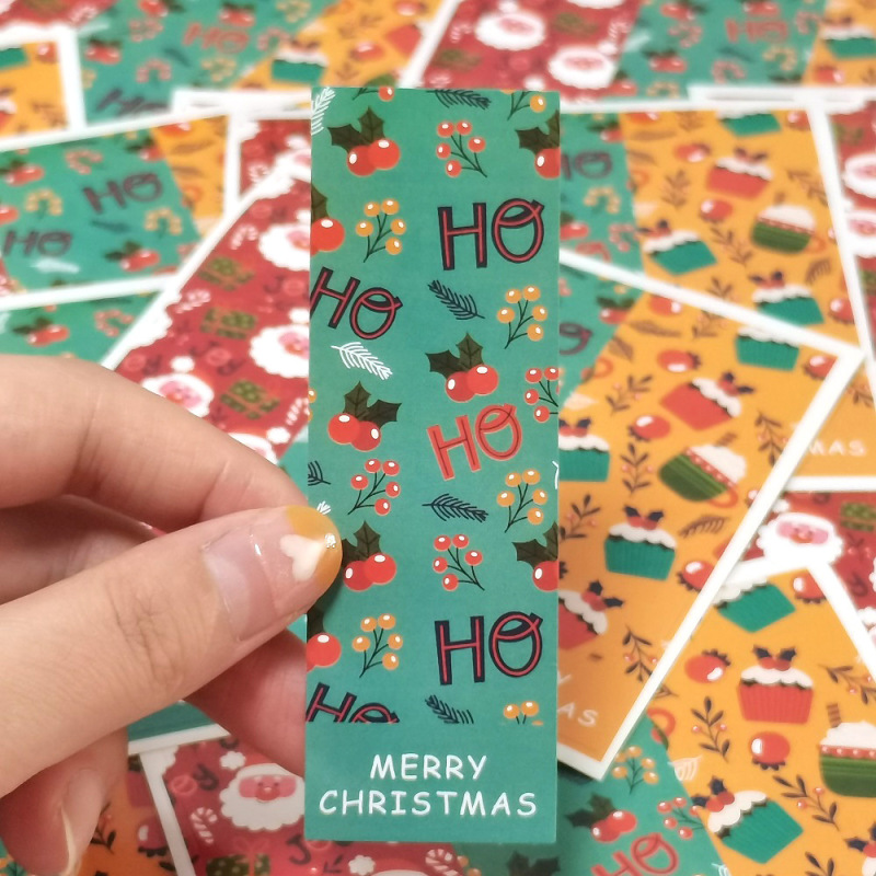 90枚/長方形のクリスマスシールを包むギフトボックスのシール包装装飾のステッカーを貼る宅配便|undefined
