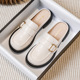 637-3 Baotou Half Slippers Women's Summer Outwear Fashion 2024 New Flat Bottom Casual Lazy Shoes Large Women's Shoes