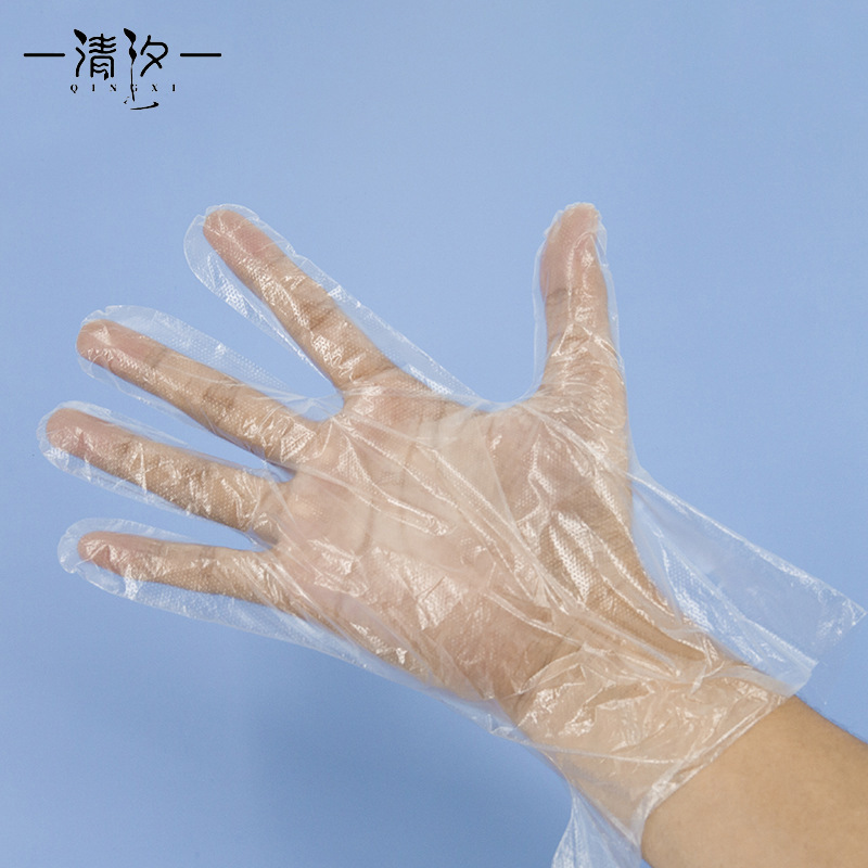 Wholesale disposable gloves, PE plastic gloves for catering, beauty, hairdressing, thick kitchen cleaning gloves, disposable