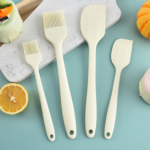 Integrated Silicone soft scraper baking food grade high temperature resistant household cream shovel cake spatula oil brush tool