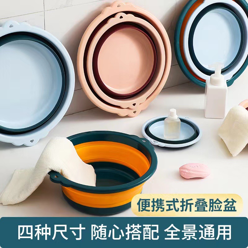 lavabo plegable doméstico viajar lavabo plegable portátil de silicona lavabo cocina lavabo de plástico lavabo