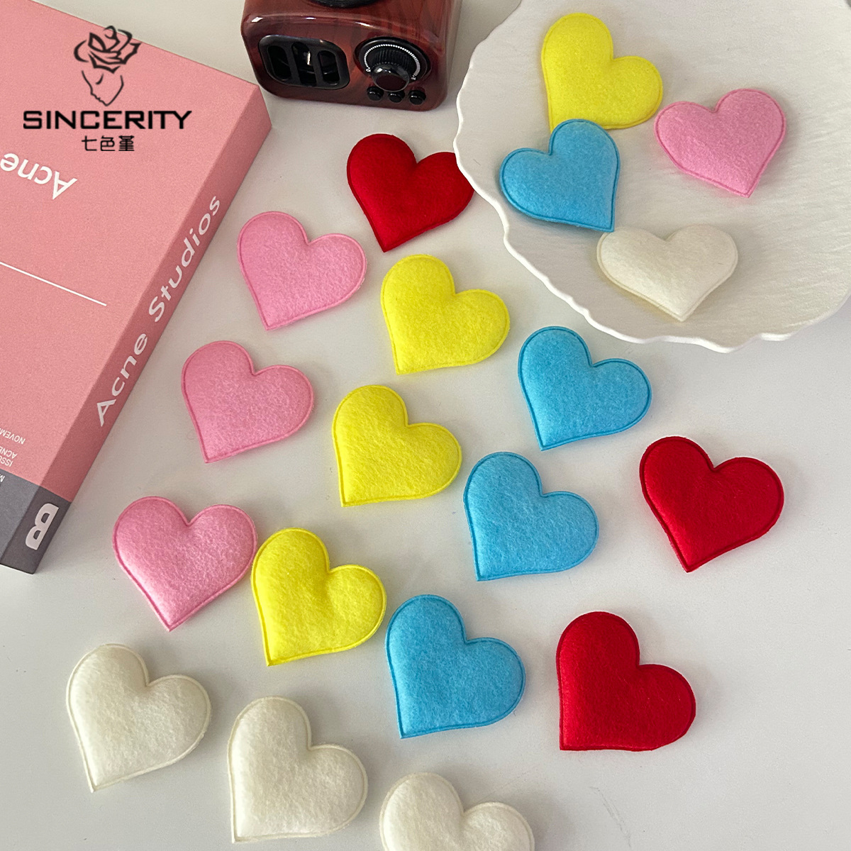 Siete colores cordier romántico ramo de flores macarón amor adornos con accesorios de color dopamina decoración florista