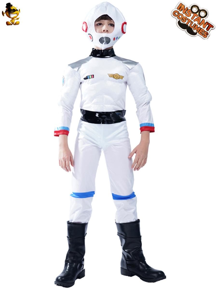 Traje espacial para niños rendimiento de astronauta niños y niñas juegos de escuela secundaria y primaria