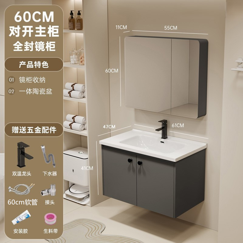 gabinete de baño de aluminio espacio lavabo cerámico de mano lavabo gabinete combinado lavabo lavabo lavabo